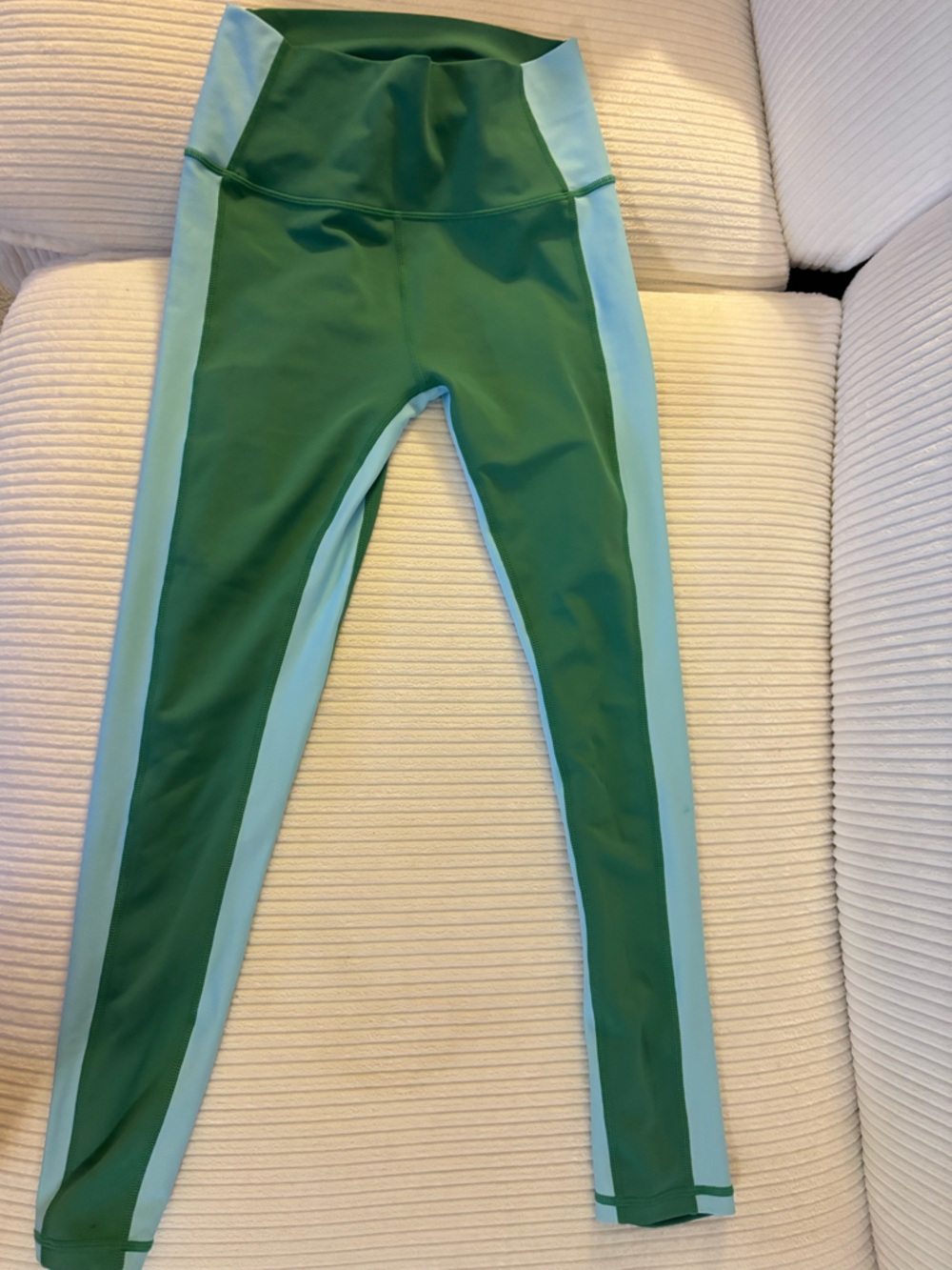 Green & Light Blue Women's Leggings